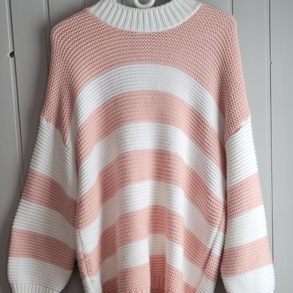 Pink Striped Sweater - Picture 1 of 6
